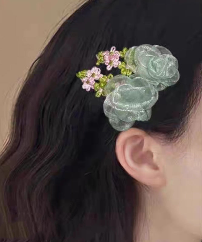 Floral Beautiful Tulle Hairpin Green Weave