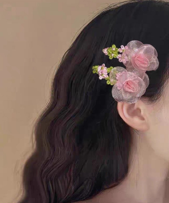 Floral Beautiful Tulle Hairpin Green Weave