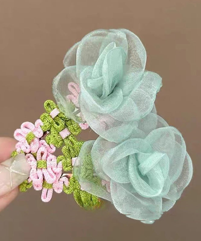 Floral Beautiful Tulle Hairpin Green Weave