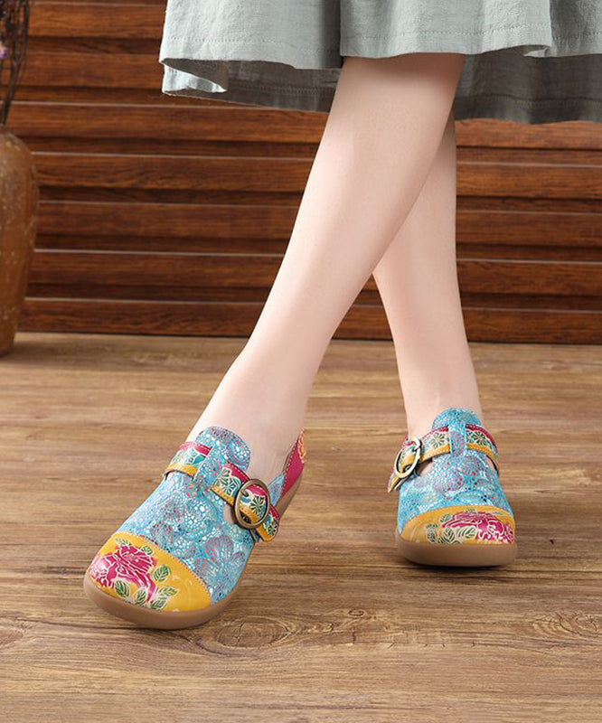 Beautiful Yellow Buckle Strap Embossed Wedge High Wedge Heels Shoes SL1009