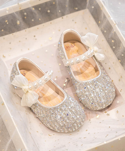 Bottom Soft New Beige 2025 Zircon Shoes Girls' Princess