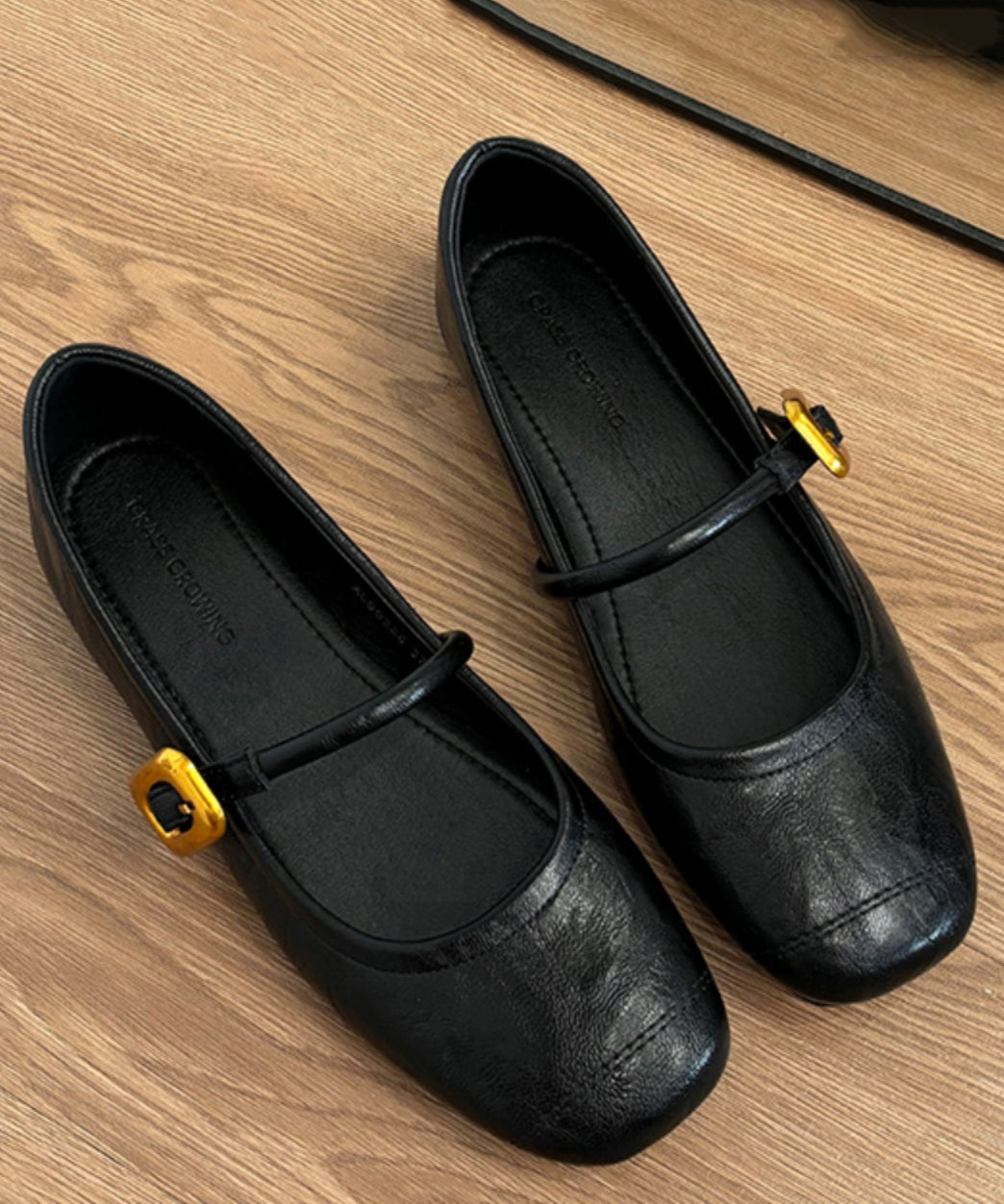 Splicing Black For Flat Women Shoes Cowhide Chic Leather