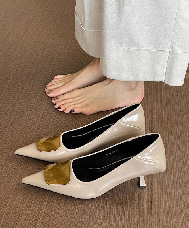 Sequined Heels French High Black Toe Splicing Pointed