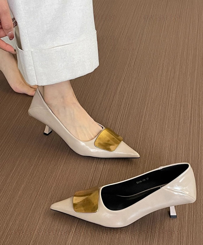 Sequined Heels French High Black Toe Splicing Pointed