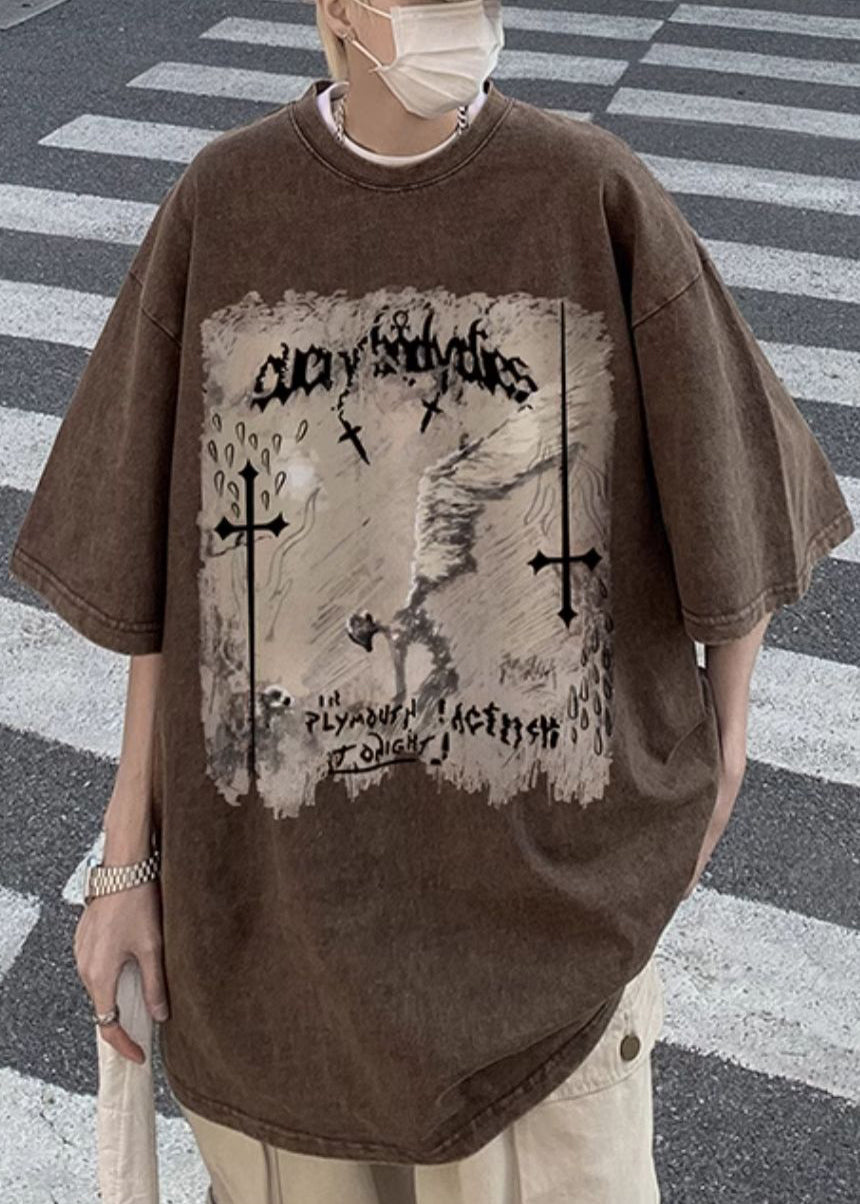 Design O Cotton Half Shirts T Original Neck Mens Black Graphic