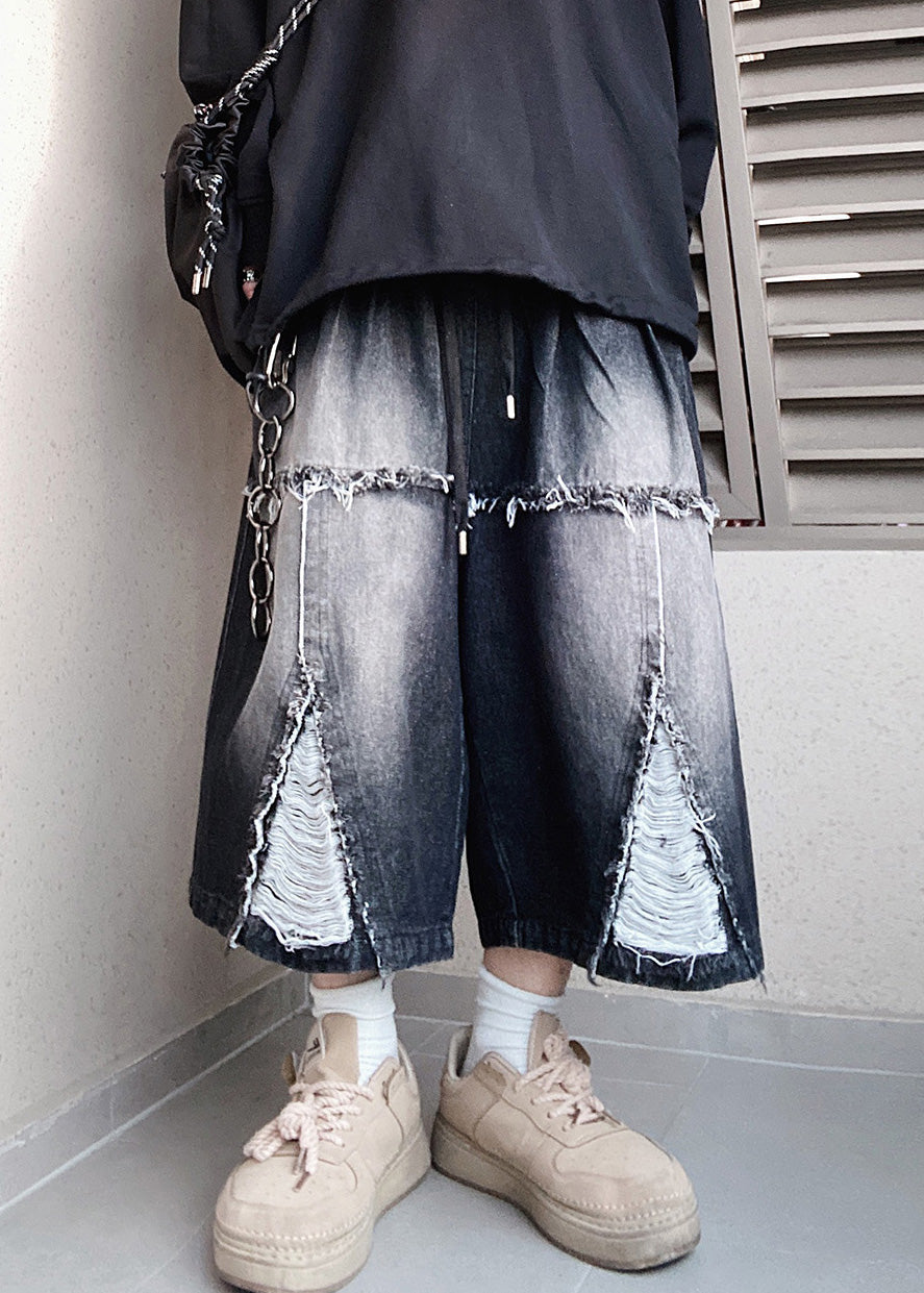 Design Black Original Summer Elastic Waist Oversized Shorts Men