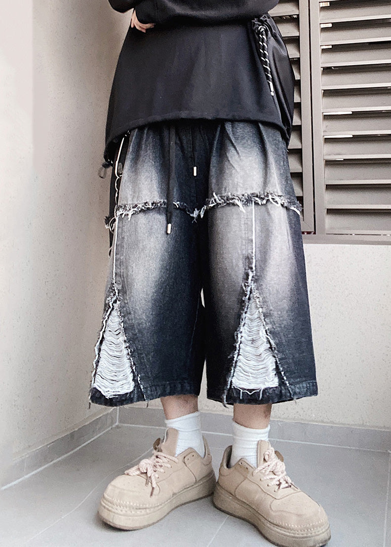 Design Black Original Summer Waist Elastic Shorts Oversized Men