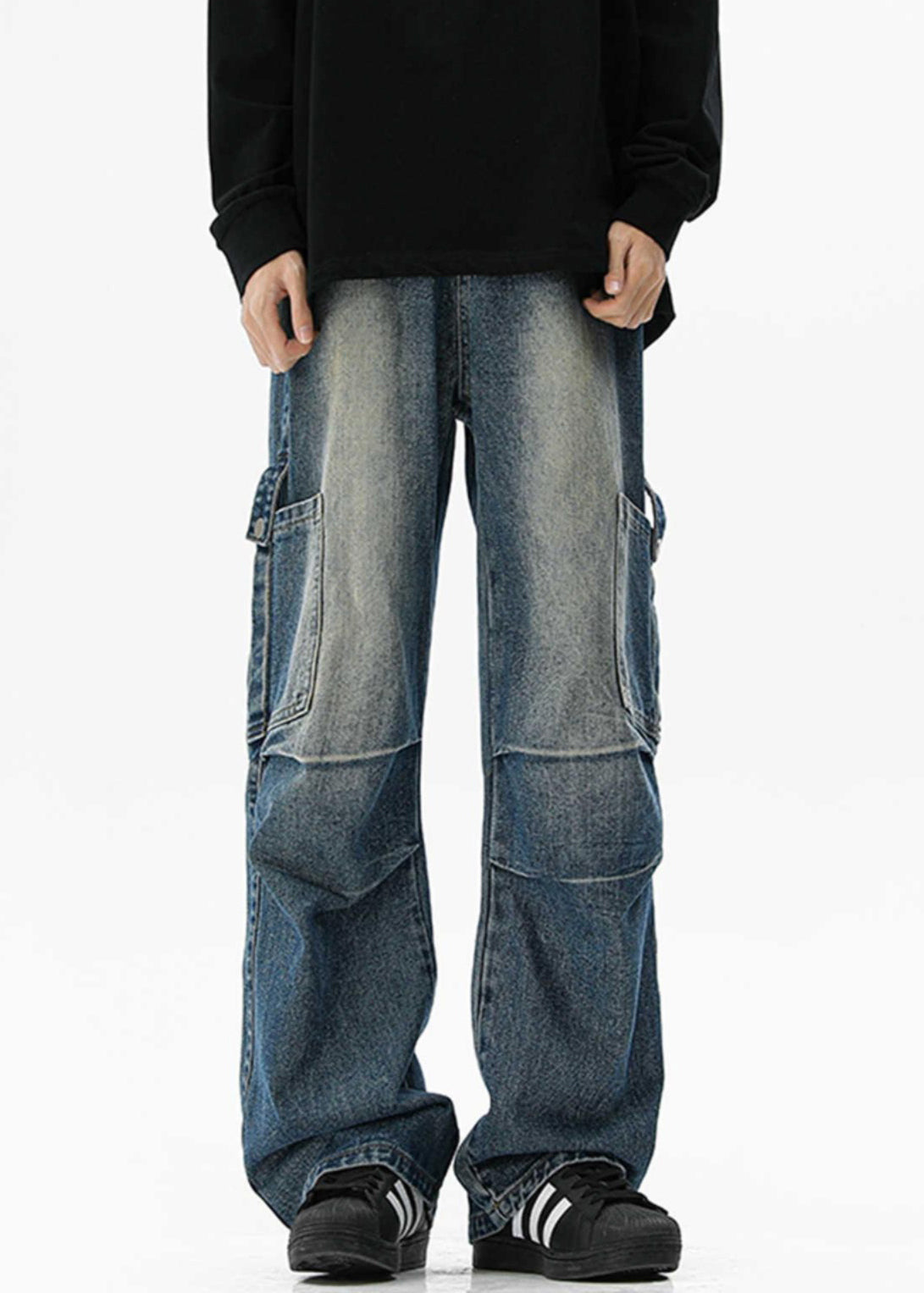 High Blue Men Pockets Spring Design Original Pants Denim Waist