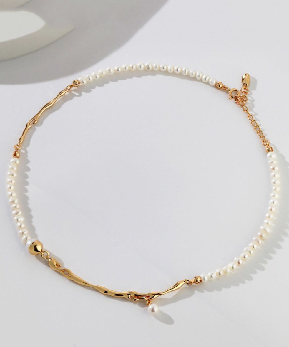 Gratuated Patchwork Bohemian Alloy Gold Bead Pearl Copper