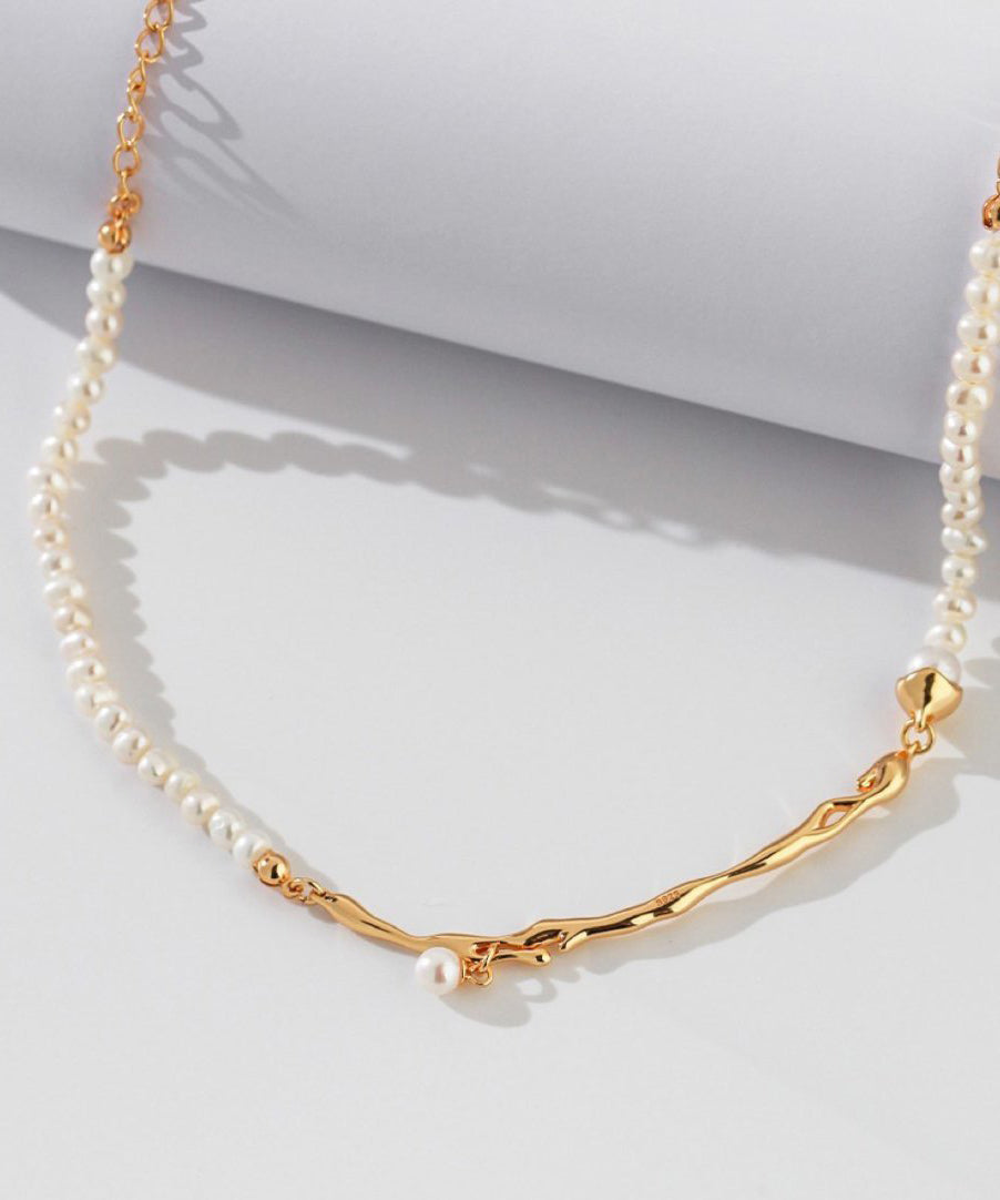 Gratuated Patchwork Bohemian Alloy Gold Bead Pearl Copper