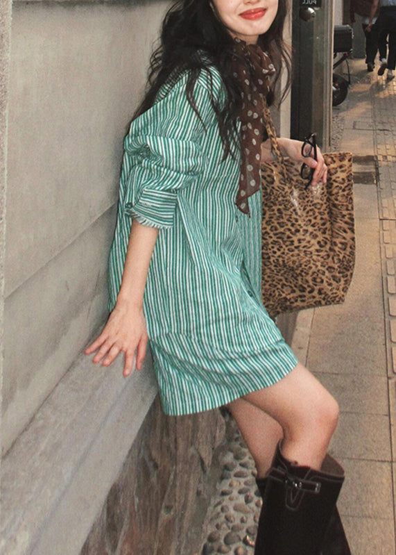 Bohemian Pan Striped Collar Green Summer Set Pieces Two Peter And Shirts Shorts
