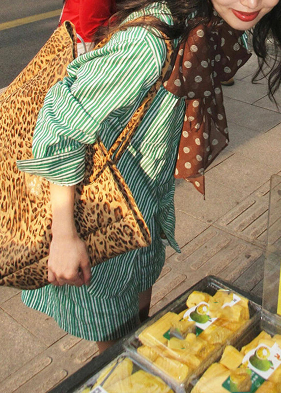 Bohemian Pan Striped Collar Green Summer Set Pieces Two Peter And Shirts Shorts