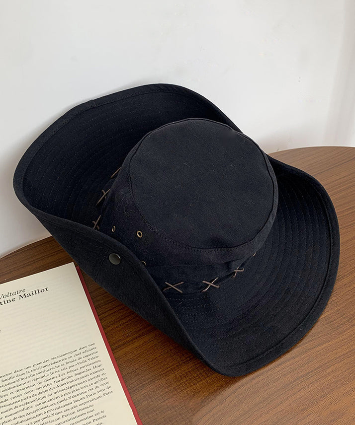 Patchwork Hat Vacation Bohemian Cowboy Khaki