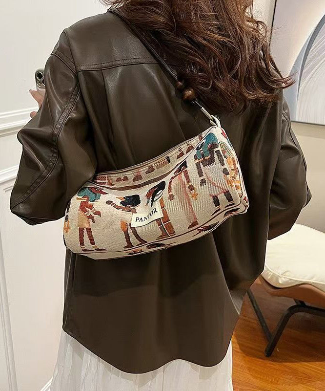 Bohemian Original Design Jacquard Canvas Satchel Bag Handbag YR026