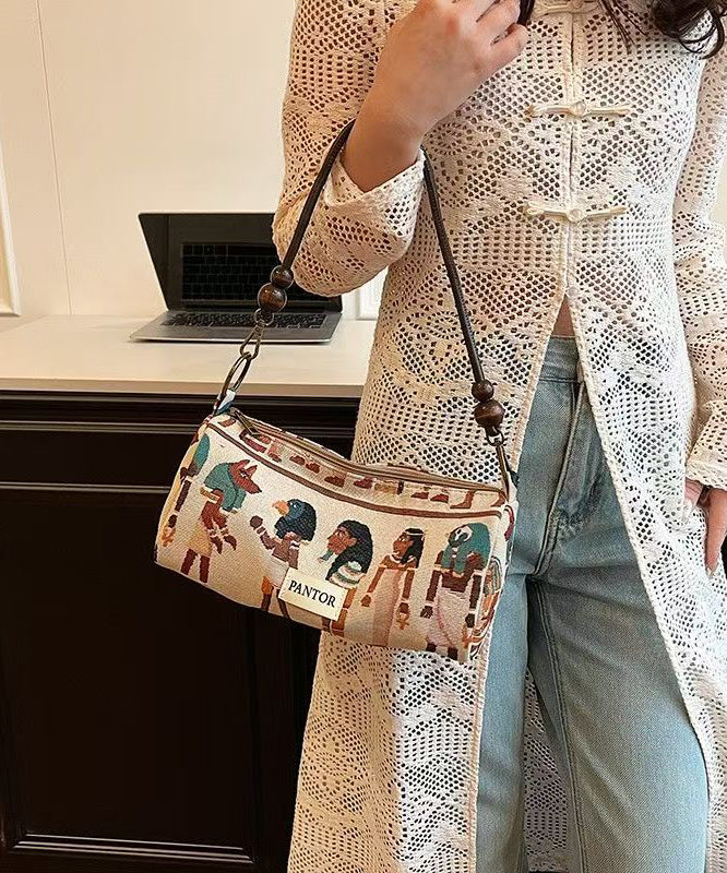 Bohemian Original Design Jacquard Canvas Satchel Bag Handbag YR026