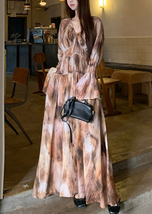 Two And Strap Tie Dress Long Pieces Bohemian Spaghetti Dye