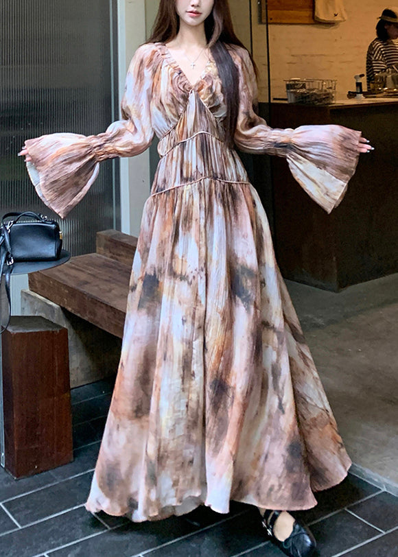 Two And Strap Tie Dress Long Pieces Bohemian Spaghetti Dye