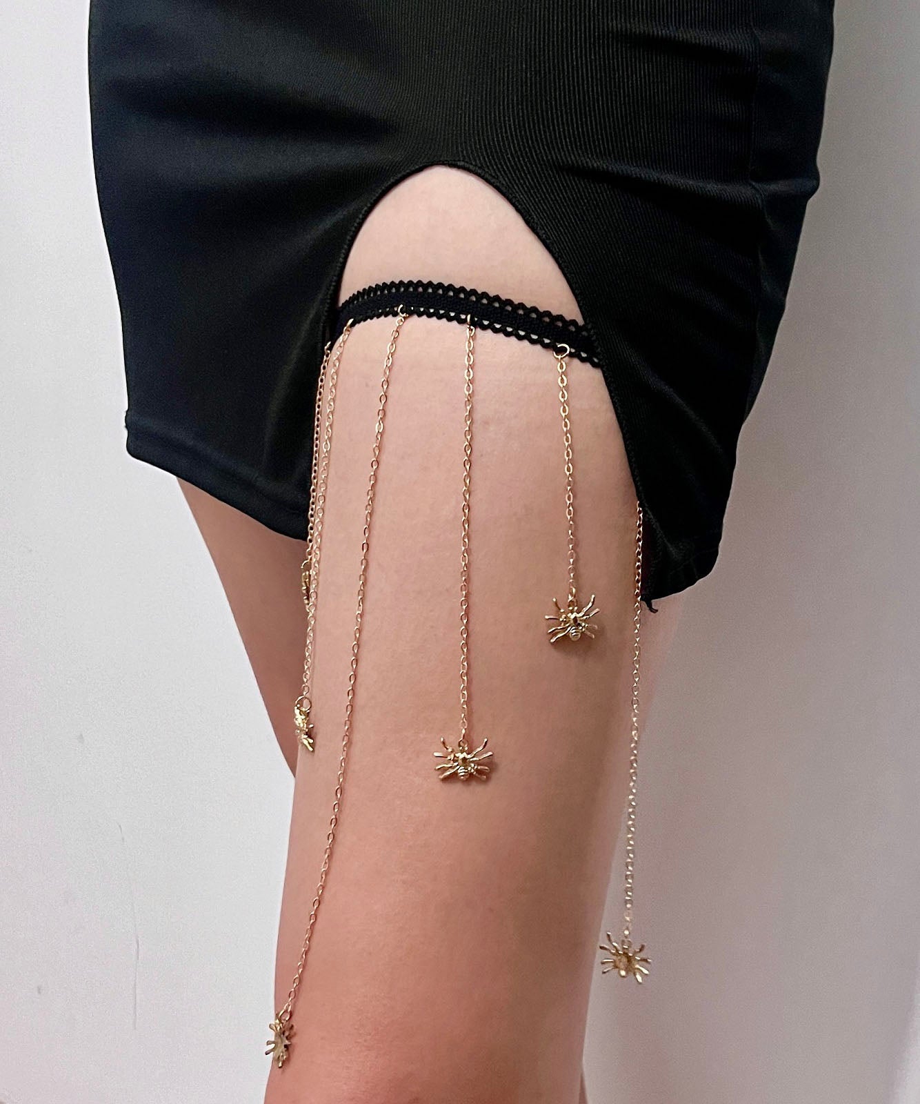 Boho Gold Metal Alloy Spider Chain Tassel Body Chain TX007