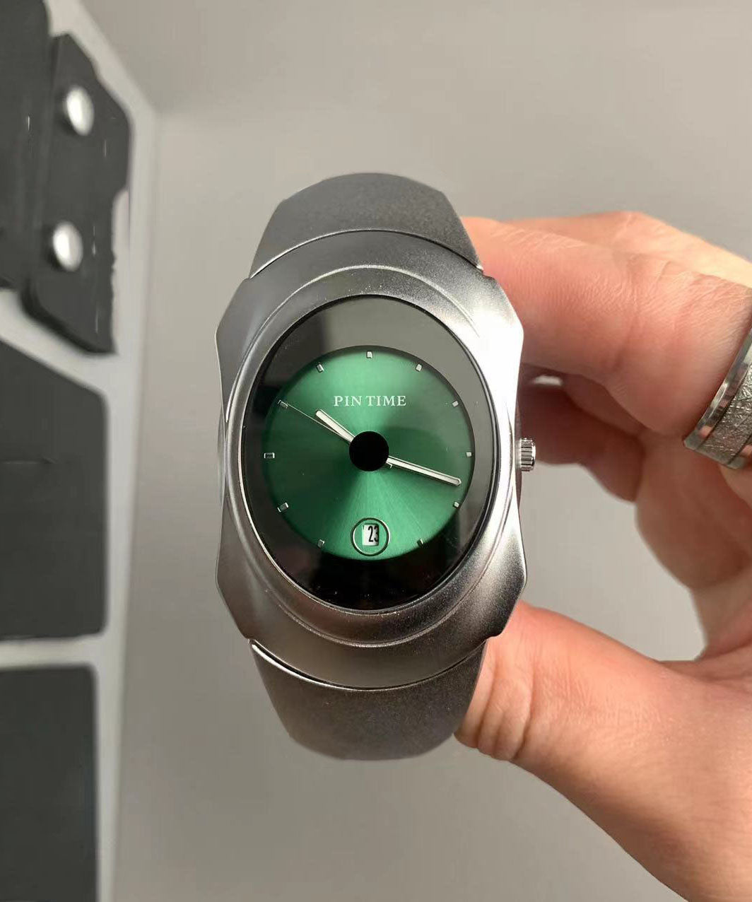 Stainless Quartz Movement Steel Square Watches Boho Green