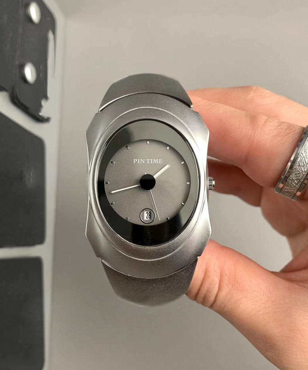 Stainless Quartz Movement Steel Square Watches Boho Green