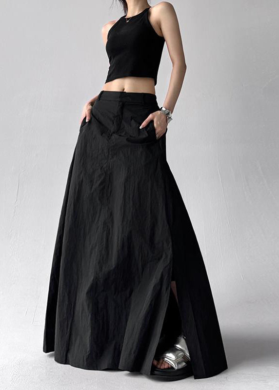 Summer Side Large Grey Skirt A Hem Open Line Boho Exra