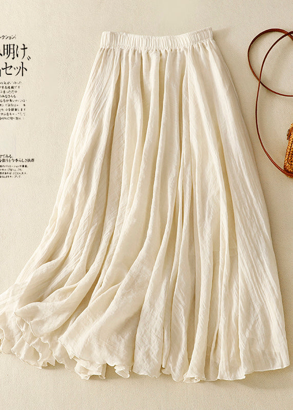 Skirts Khaki Spring Boho Hem Exra Large Linen