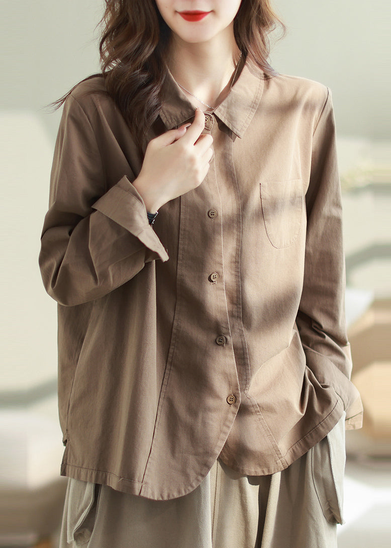 Boho White Oversized Patchwork Cotton Shirt Top Spring TM026