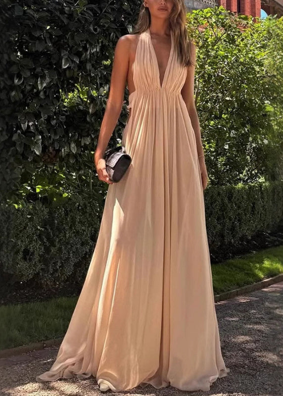 Dresses Apricot Backless Boutique Summer Halter