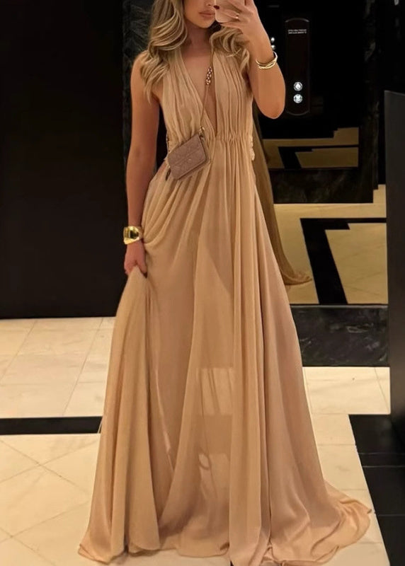 Dresses Apricot Backless Boutique Summer Halter