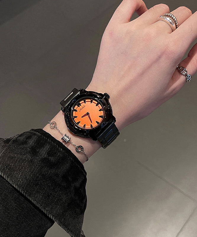 Black Stainless Alloy Boutique Watches Quartz Movement Steel