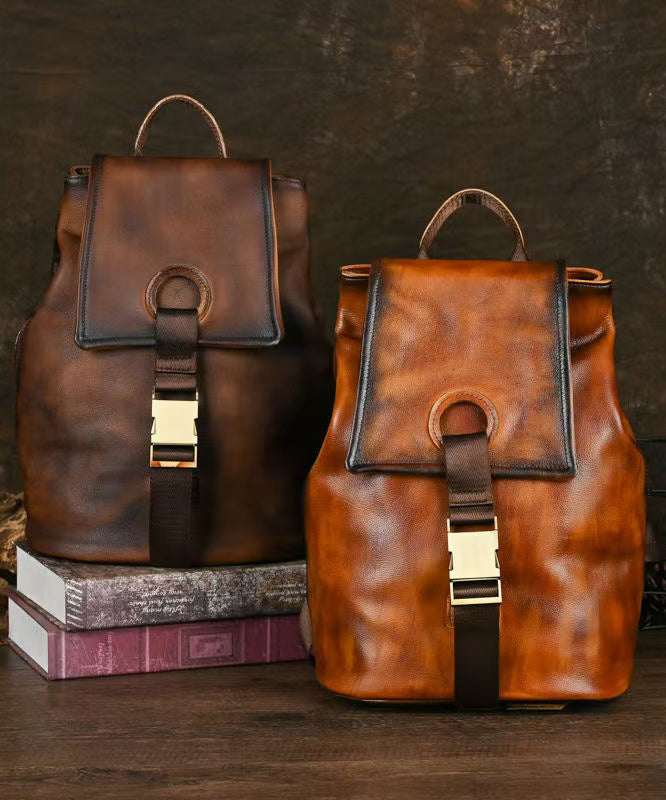 Capacity Backpack Large Brown Boutique Leather Calf Bag