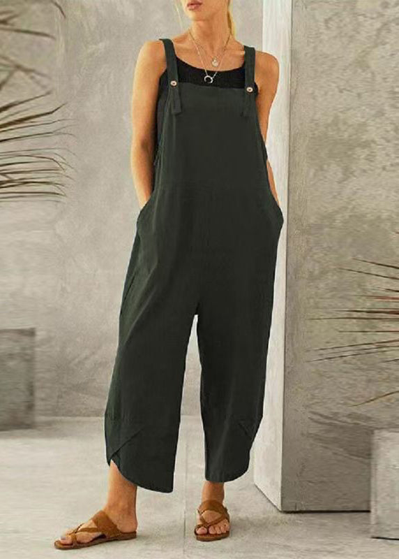 Jumpsuit Patchwork Neck Summer Dark Boutique Grey Slash