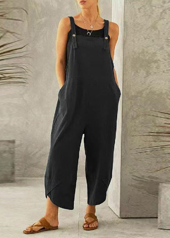 Jumpsuit Patchwork Neck Summer Dark Boutique Grey Slash