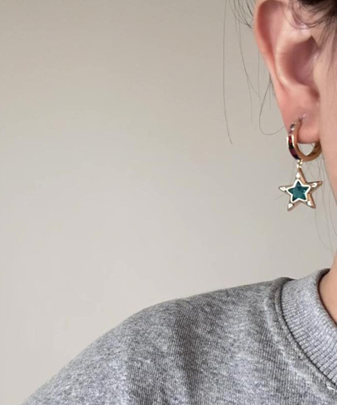 Love Hoop Zircon Boutique And Copper Alloy Srar Asymmetrical Gold