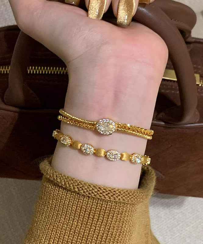 Set Sterling Gold Boutique Zircon Silver Piece Two Overgild