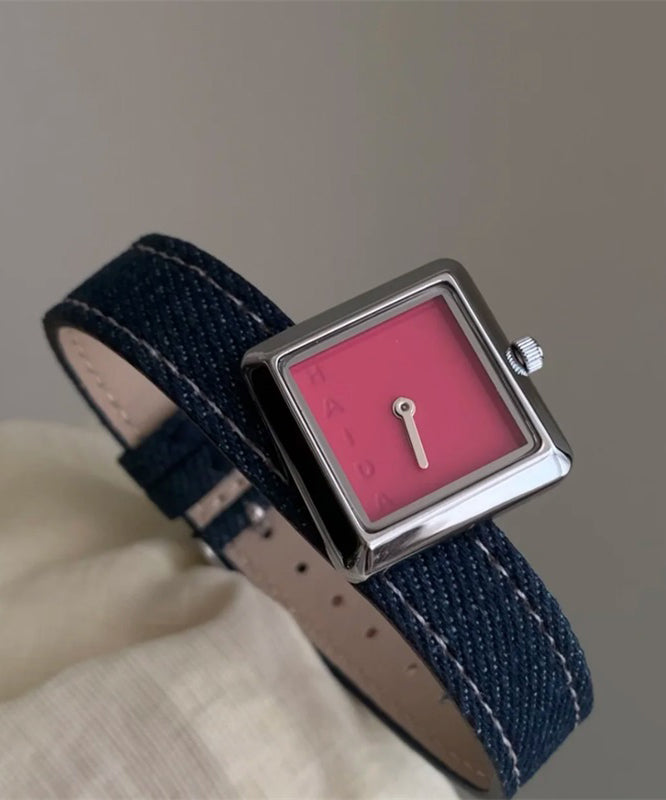 Quartz Boutique Waterproof Denim Watches Movement Fabric Red