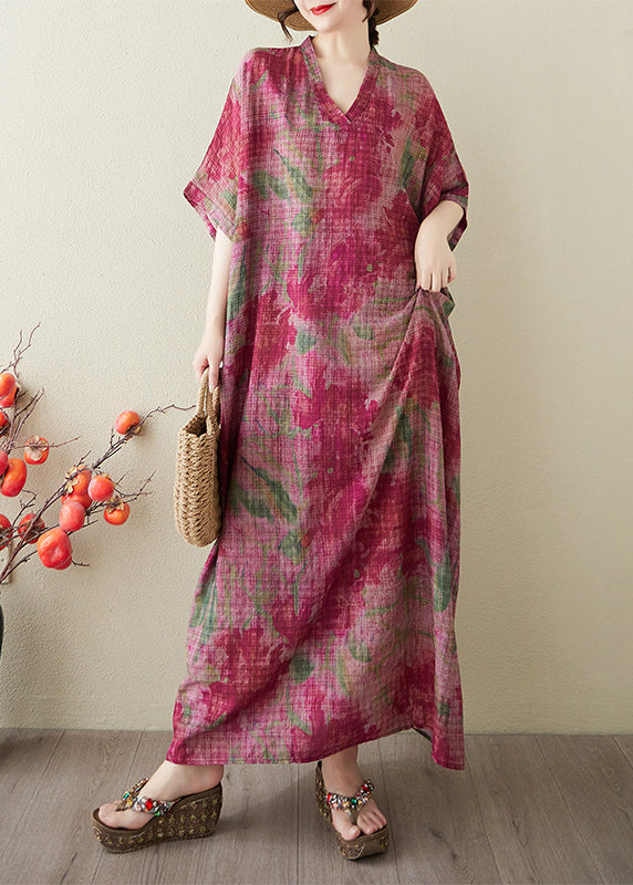 Dress Cotton Summer Holiday Tie Red Oversized Boutique Dye