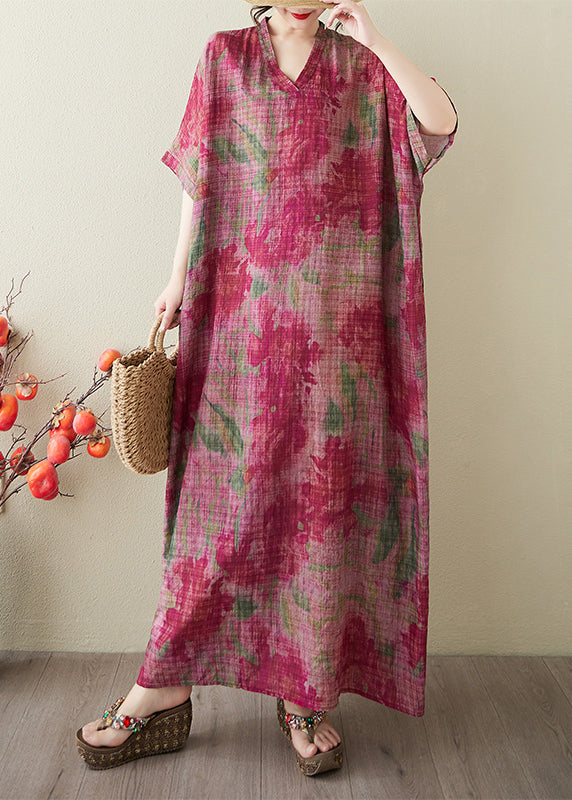 Dress Cotton Summer Holiday Tie Red Oversized Boutique Dye