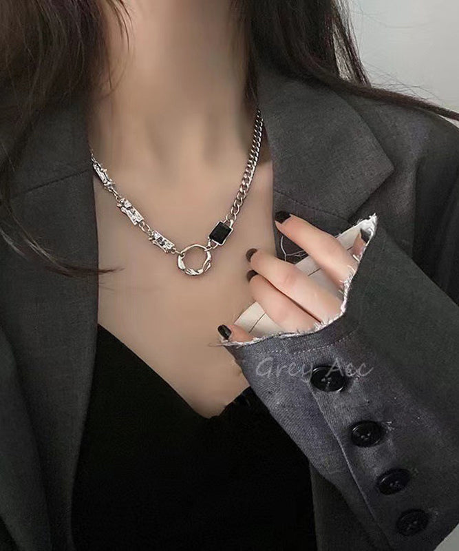 Lariat Silk Boutique Asymmetrical Out Steel Stainless Hollow