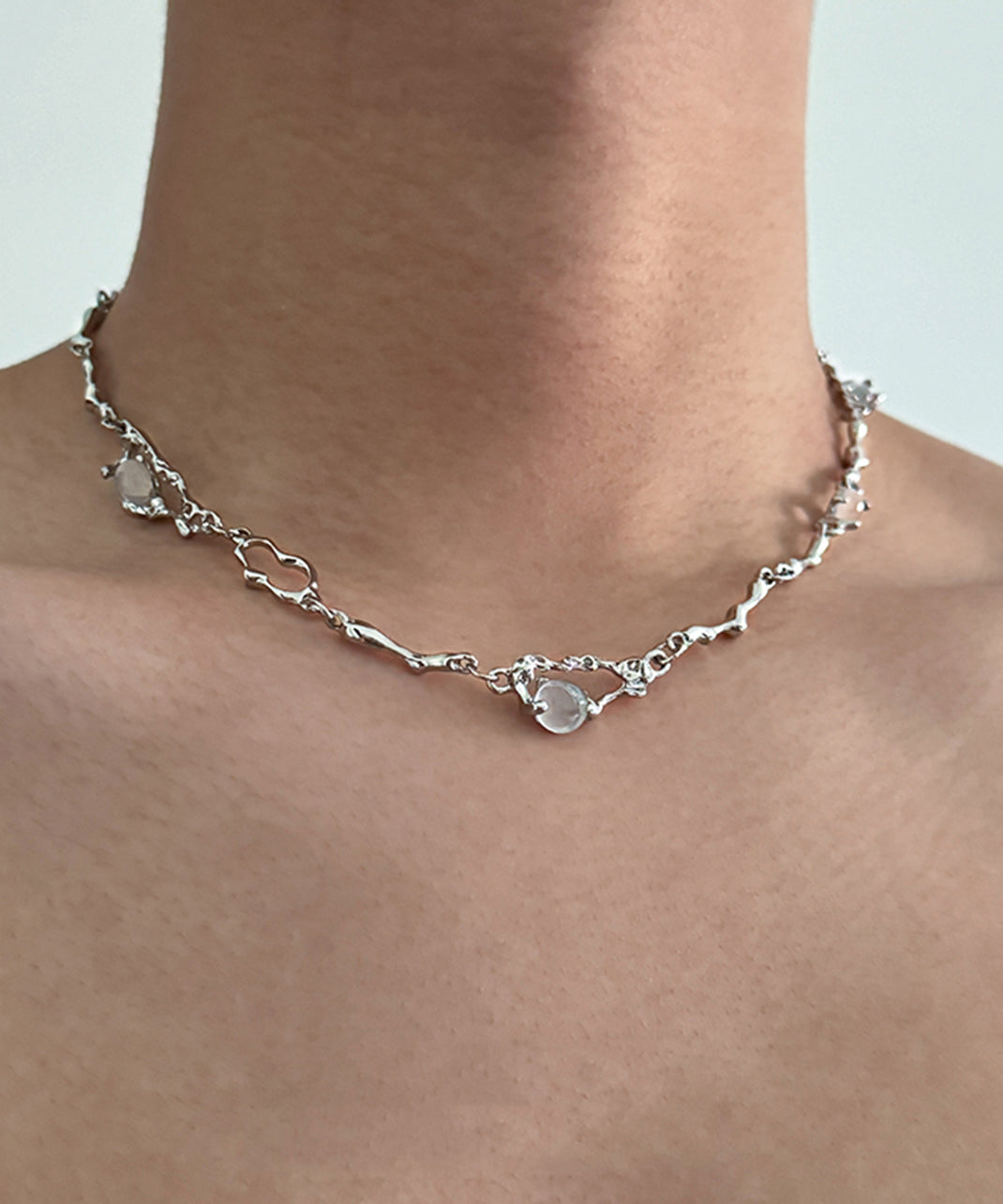 Cat Silk Boutique Pendant Steel Stainless Asymmetrical Stone Eye