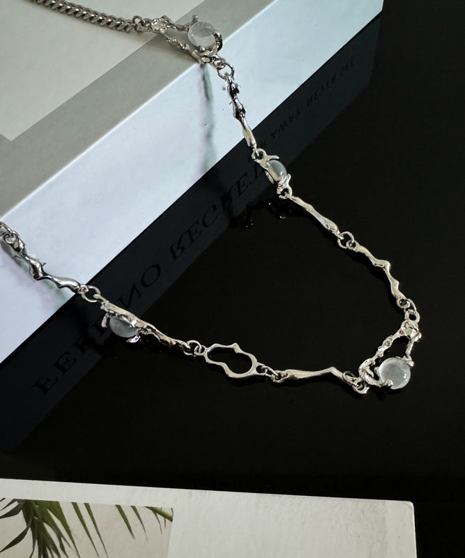 Cat Silk Boutique Pendant Steel Stainless Asymmetrical Stone Eye