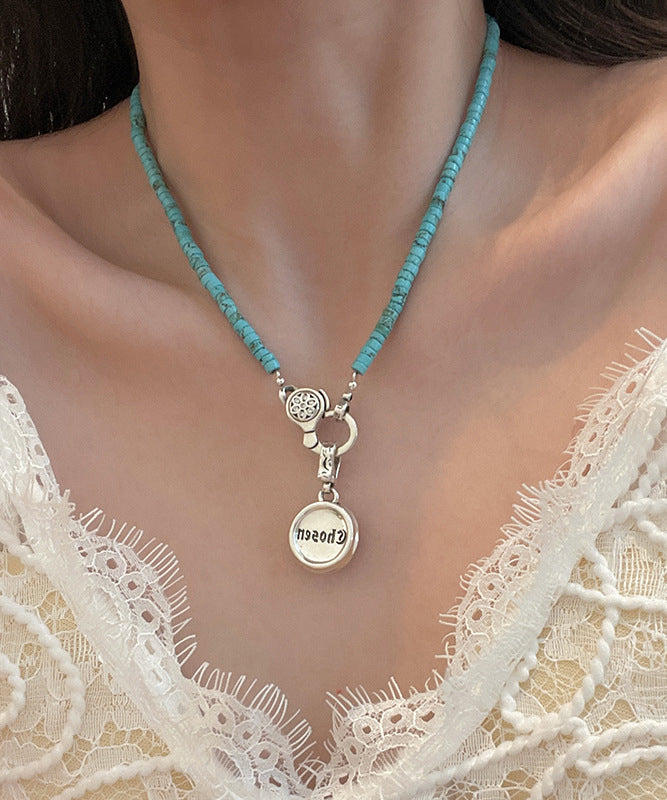 Cherry Boutique Stainless Steel Blossoms Silk Beading Turquoise