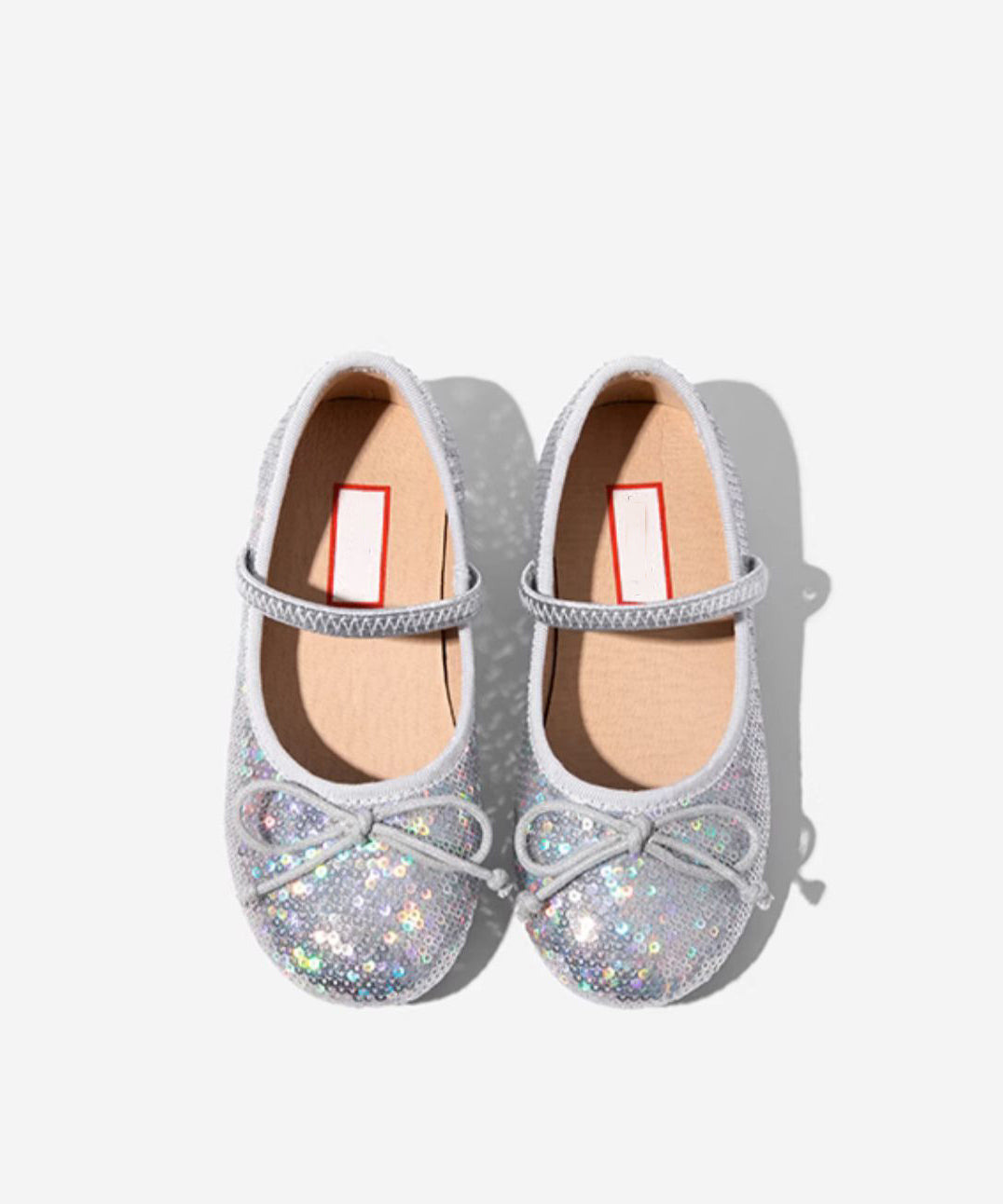 Buckle Flat Boutique Feet Silvery Shoes Kids Strap Bow Sequins