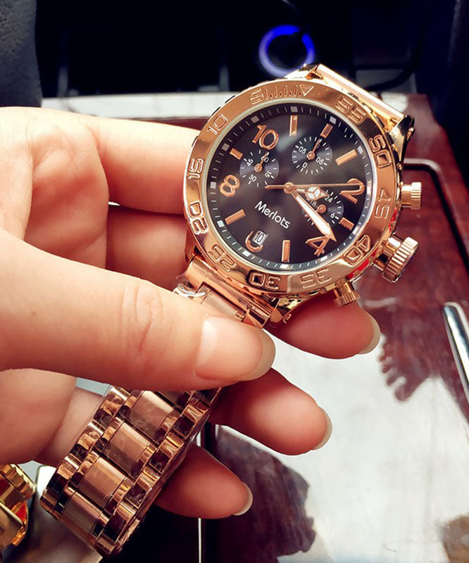 Steel Watches Boutique White Machinery Movement Stainless Quartz