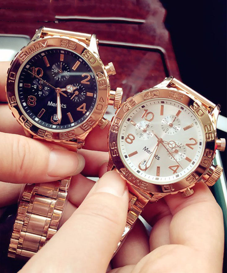 Steel Watches Boutique White Machinery Movement Stainless Quartz