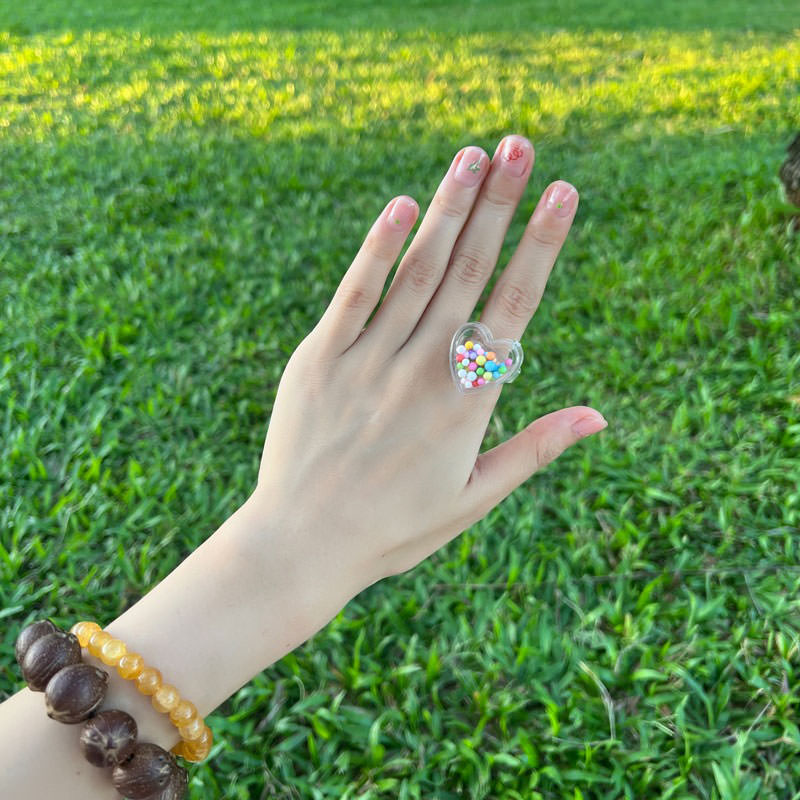 Funky Candy Heart Star Rings