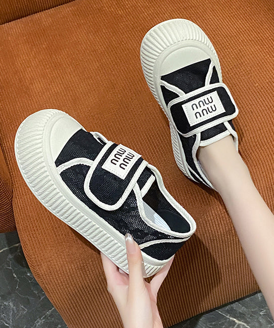 Breathable Splicing Casual Flats Comfy Mesh Beige