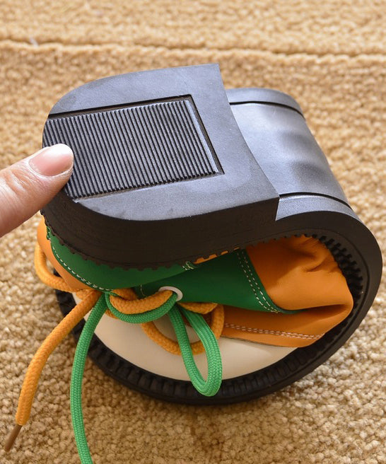 Casual Shoes Lace For Up Green Flat Women Splicing