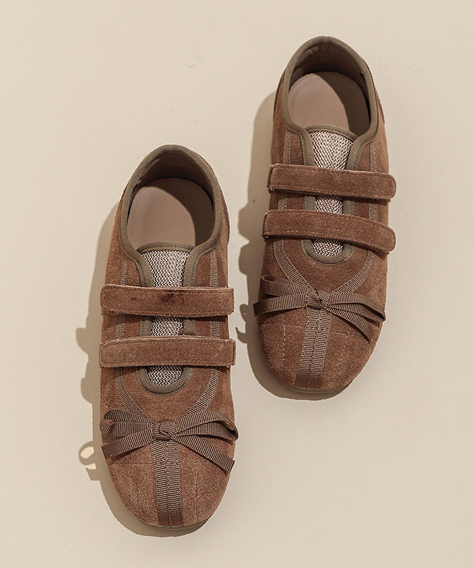 Green Buckle Splicing Flat Suede For Shoes Strap Women Casual