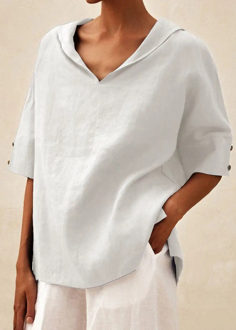 Short Casual Side Orange O-Neck Open Shirts Sleeve